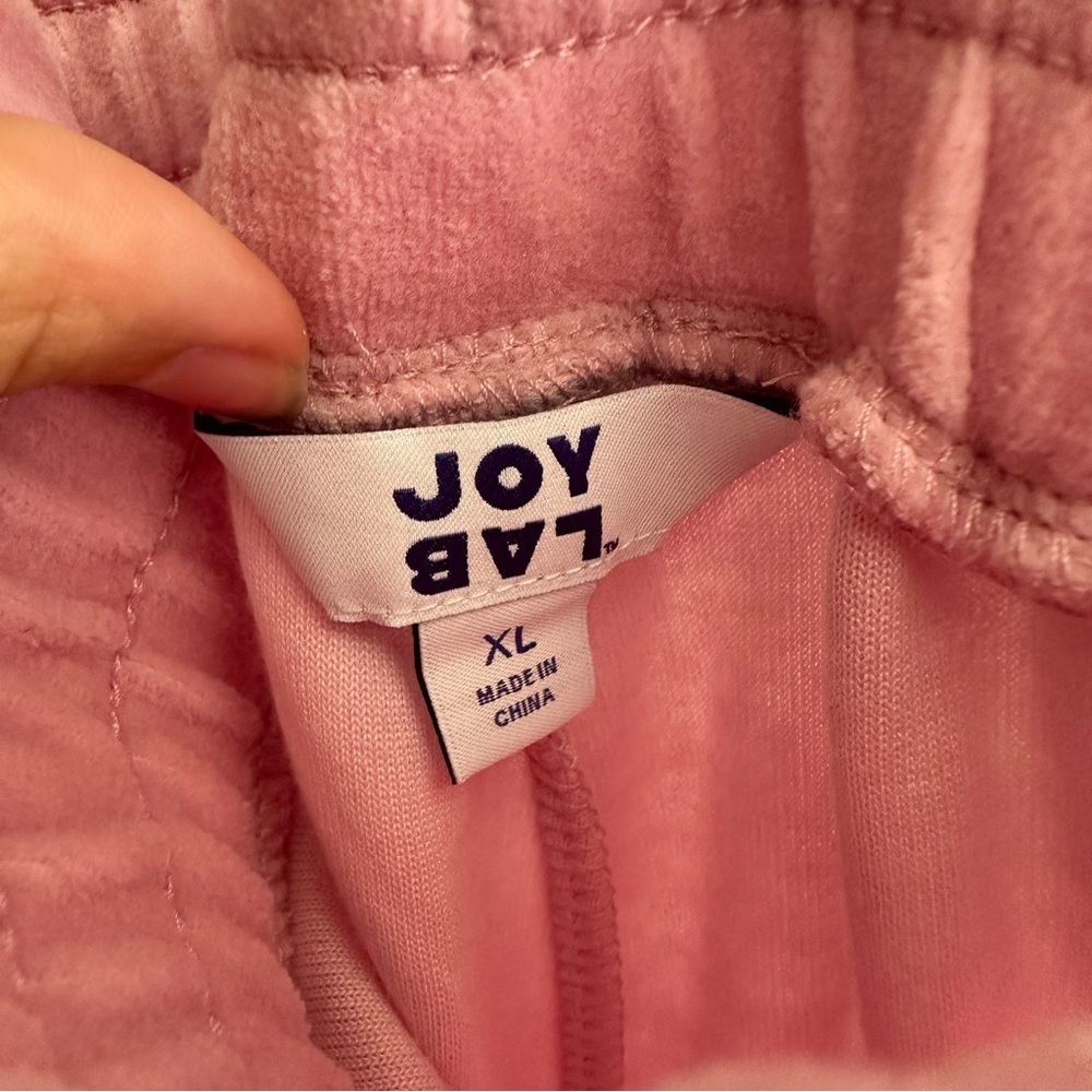 NWT Joy Lab Pink Velour Velvet Wide Legs Sweatpants X-Large - Picture 3 of 9